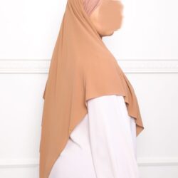 Khimar court en crêpe pointu khimar triangle khimar pas cher mon hijab pas cher camel